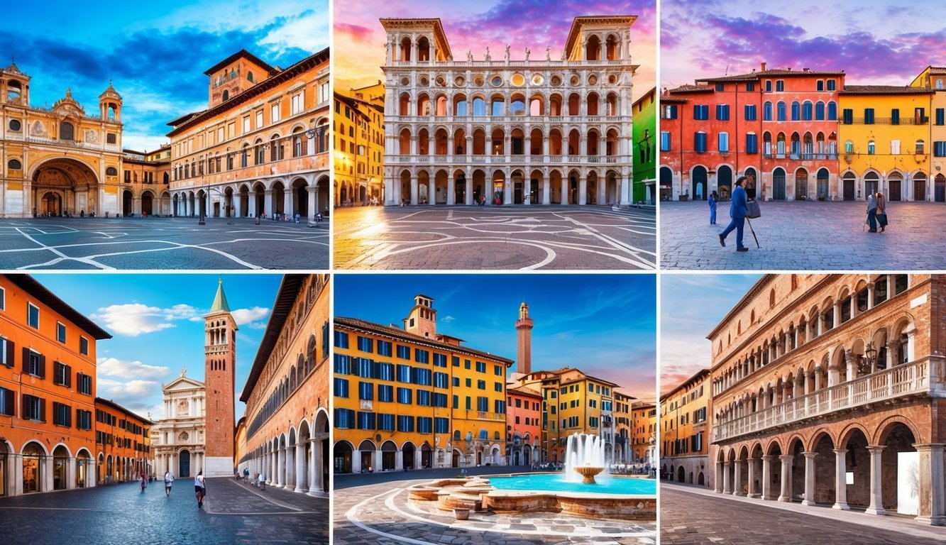 Vibrant piazzas, ancient ruins, and colorful buildings in 6 Italian cities